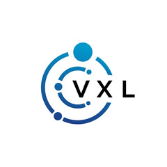 VXL letter technology logo design on white background. VXL creative initials letter IT logo concept. VXL letter design.