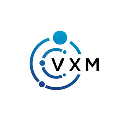 VXM letter technology logo design on white background. VXM creative initials letter IT logo concept. VXM letter design.