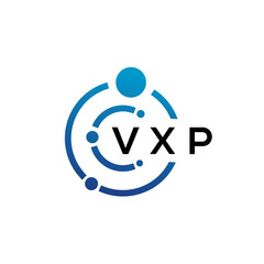 VXP letter technology logo design on white background. VXP creative initials letter IT logo concept. VXP letter design.