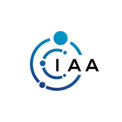 IAA letter technology logo design on white background. IAA creative initials letter IT logo concept. IAA letter design.