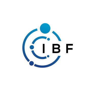 IBF letter technology logo design on white background. IBF creative initials letter IT logo concept. IBF letter design.