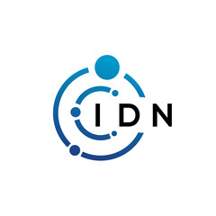 IDN letter technology logo design on white background. IDN creative initials letter IT logo concept. IDN letter design.