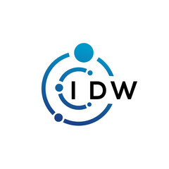 Fototapeta na wymiar IDW letter technology logo design on white background. IDW creative initials letter IT logo concept. IDW letter design.