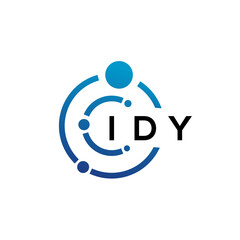 Fototapeta na wymiar IDY letter technology logo design on white background. IDY creative initials letter IT logo concept. IDY letter design.