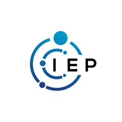 Fototapeta na wymiar IEP letter technology logo design on white background. IEP creative initials letter IT logo concept. IEP letter design.
