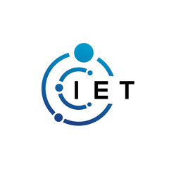 IET letter technology logo design on white background. IET creative initials letter IT logo concept. IET letter design.