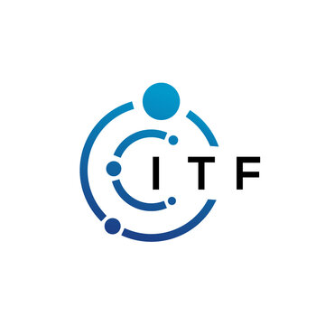 ITF letter technology logo design on white background. ITF creative initials letter IT logo concept. ITF letter design.