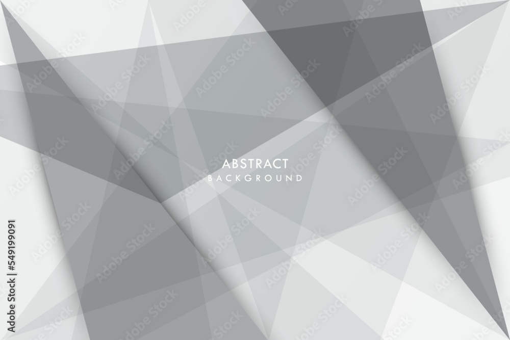 Poster vector abstract gray gradient geometric background.