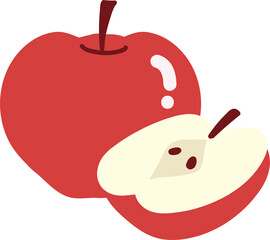 The sweet apple, which is abundant in autumn, is a red fruit that contributes to health