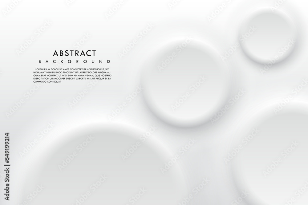 Aufkleber Vector button circle shape with shadow texture on white background.