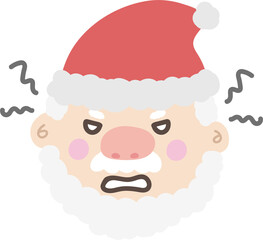 Angry pattern of cute santa claus
