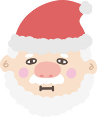 Impatient pattern of cute Santa Claus