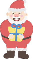 cute santa claus celebrating christmas with gifts