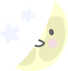 Weather pattern with many stars and moon