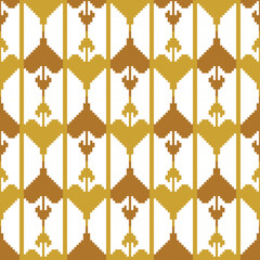White and gold luxury line art seamless pattern