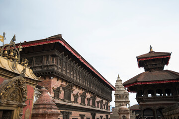 Kathmandu, Nepal- April 20,2022 : Patan Durbar Square is situated at the centre of Lalitpur city. Patan is one of the oldest know Buddhist City. It is a center of both Hinduism and Buddhism.