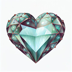 heart with diamonds