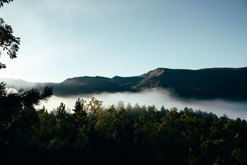 lake and mountains
