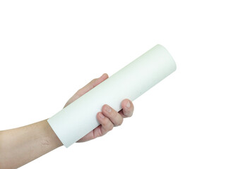 new household drinking water purifier filter tube, basic home water treatment purity system concept, isolated over white background image