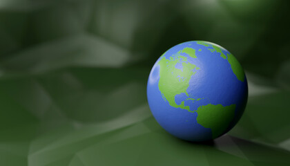 world ball concept for ESG environmental, social, and governance in sustainable and ethical business on green background. globe, earth, 3d render illustration