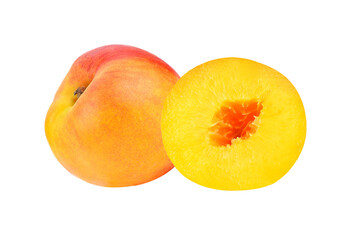 Nectarine fruit isolated on  transparene png