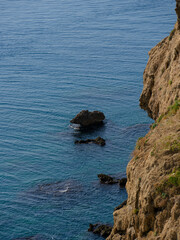 cliffs and sea waves