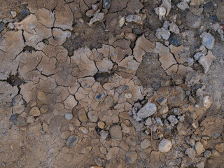 dried soil texture