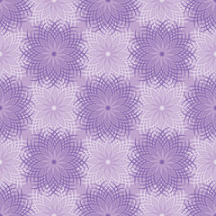 Seamless vintage winter pattern with stylized lacy snowflakes. Vector