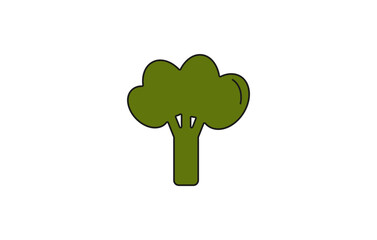 Green broccoli on white background. Green nature. Healthy farm healthy food. Healthy diet.