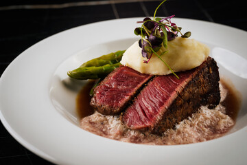 meat steak restaurant dish