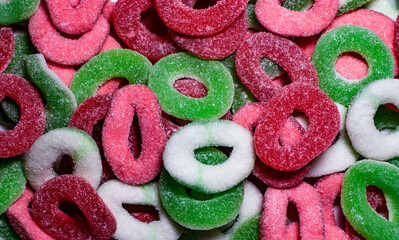 colorful sweet jelly rings