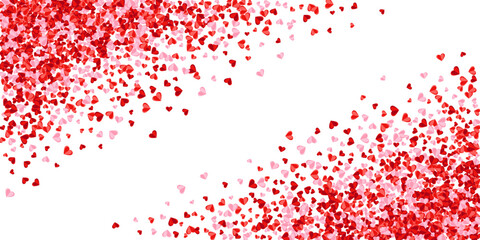 Obraz na płótnie Canvas Paper 3D rosy heart shapes explosion vector background. Wedding decorative elements. Postcard