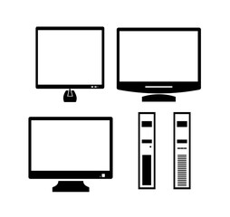flat screen set computer icon