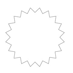 Fototapeta na wymiar outline Poly Star Pointed Circle