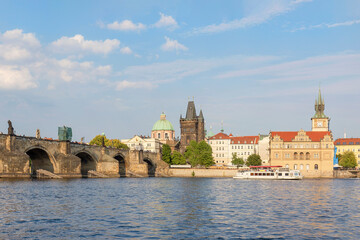 Charles Bridge (karluv most) In Prague, Czech Republic