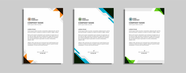 modern corporate letterhead template design.