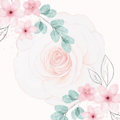 flower background for invitation and greeting card
