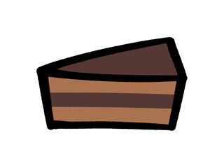 チョコレートケーキのイラスト素材