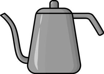 Steel kettle. Pour over teapot