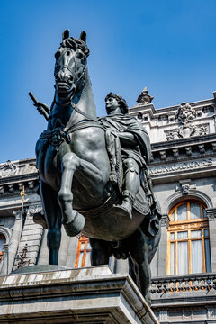 MEXICO CITY - November 20, 2022: Museo Nacional de Arte MUNAL on Calle de Tacuba in historic center of Mexico City CDMX, Mexico. Historic center of Mexico City is a UNESCO World Heritage Site.