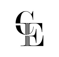 Monogram Logo vector Initial Letters CE