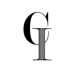 Monogram Logo vector Initial Letters CI