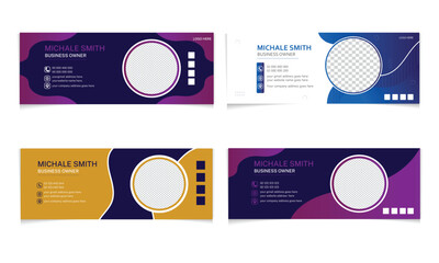  social media cover and web banner template design set