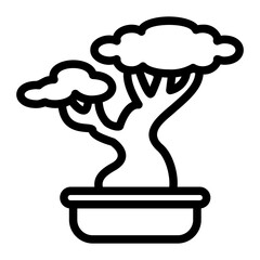 bonsai line icon