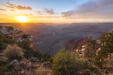 Fototapeta na wymiar sunset at the grand canyon, arizona, usa