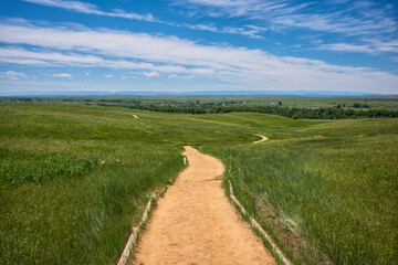 Fototapeta na wymiar Little Bighorn Battlefield, National Monument, A Place of Reflection