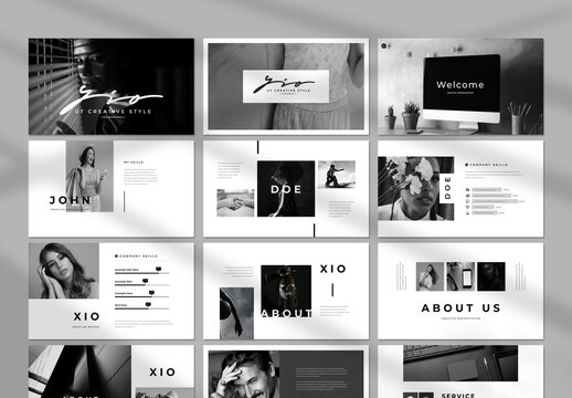Black Minimal Presentation Layout