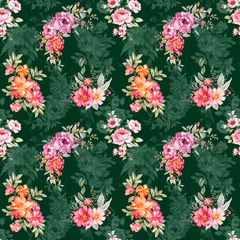Gardinen Digital Flower Pattern - Textile Pattern Design , Watercolor Background, Watercolor illustration. Textile Digital Pattern, Digital Design © New Design Gallery