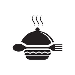 illustration of a restaurant menu food icon. Spoon and Fork Icon Vector. Food, dining, bar, cafe, hotel, eating concept design.
