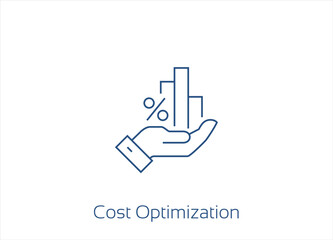 Data analysis, Financial growth and economy, Finance Hand, Cost optimisation, business optimisation, optimisation Vector Icon Design- Editable Stroke